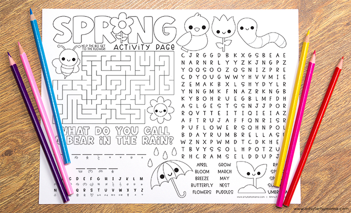 Free Printable Spring Activity Page