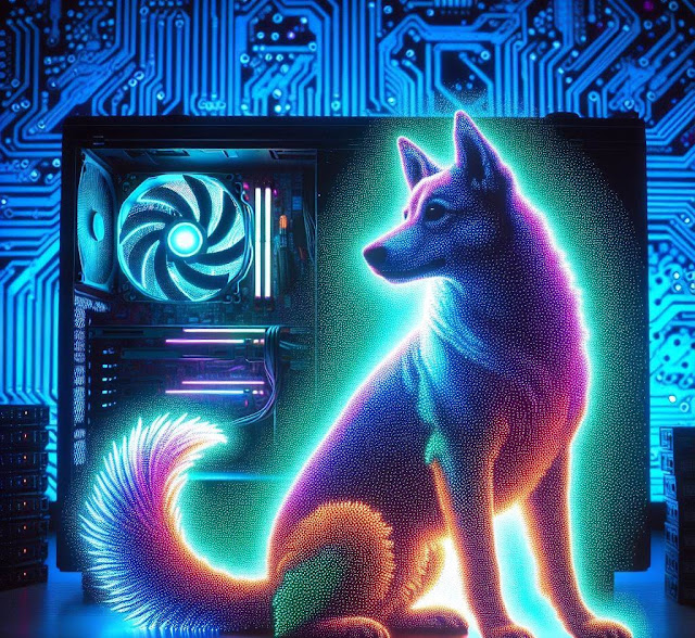 Neon Canine Dreamscape