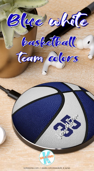 blue white basketball team colors gifts by katz_d_zynes