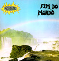 Second Acidente vinyl record cover Fim do Mundo, recorded in 1983 with 15 original songs