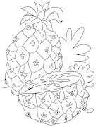 desenho de um abacaxi para colorir e pintar