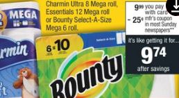 bounty deal at cvs cvs couponers