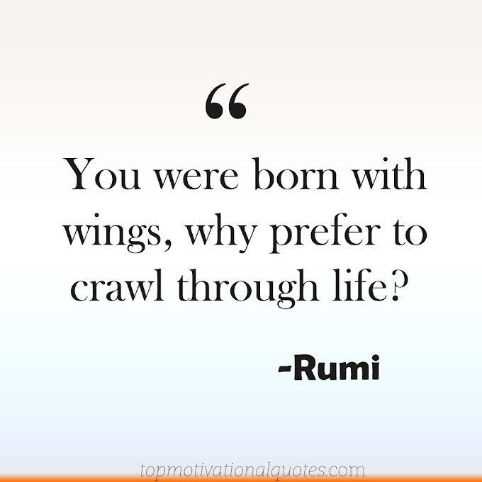  You Were Born With Wings Inspirational Quote By Rumi