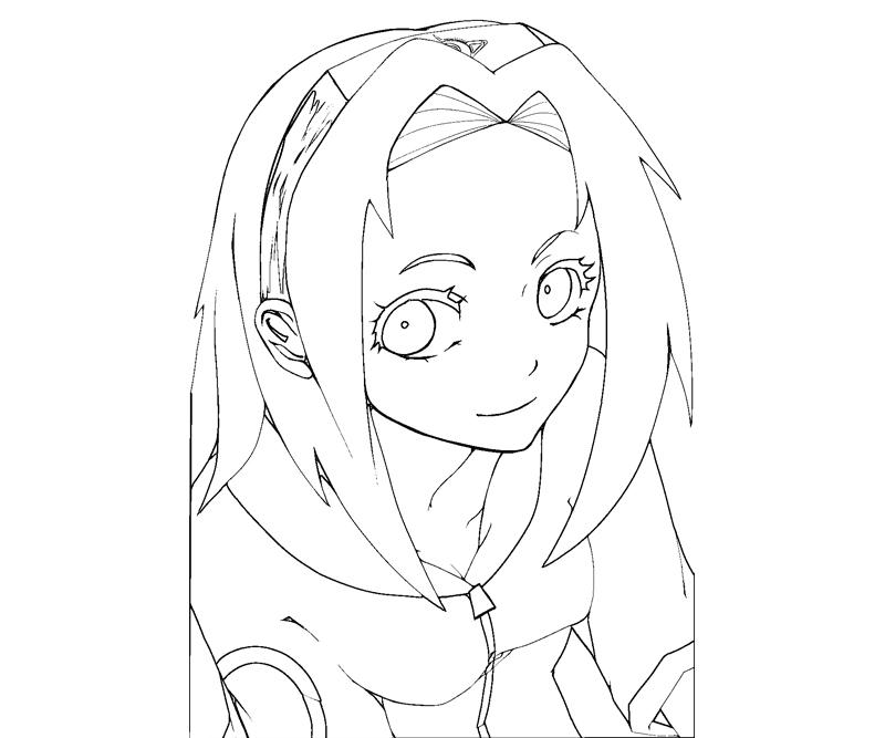 Printable Sakura Haruno 3 Coloring Page