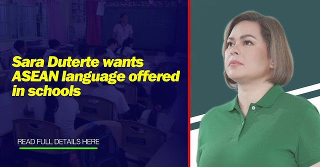 Sara Duterte wants ASEAN language offered in schools