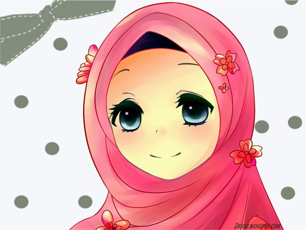 Top Gambar Kartun Muslimah Bergaya Top Gambar
