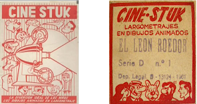 Publicidad de películas de Cine Stuk invento de Josep Escobar Saliente