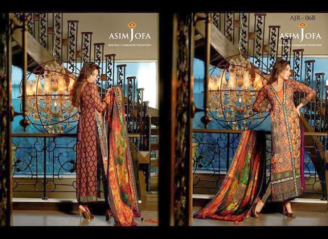 Asim Jofa Raw Silk Charmeuse Collection