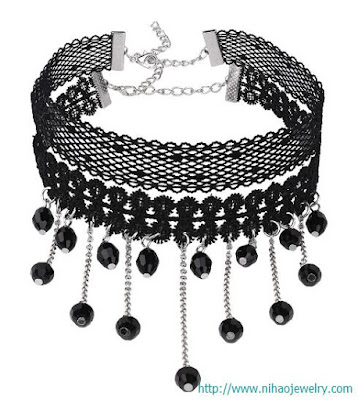 Retro leather Necklace (black)