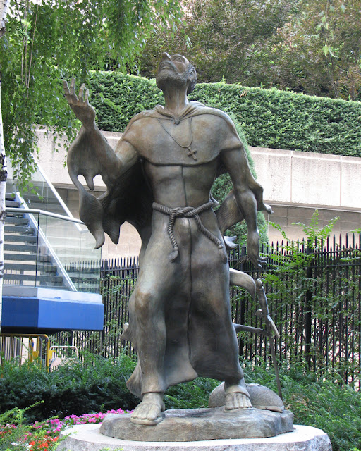 Statue of Ignatius of Loyola by Chris Vilardi, Fordham University, Lincoln Center campus, New York