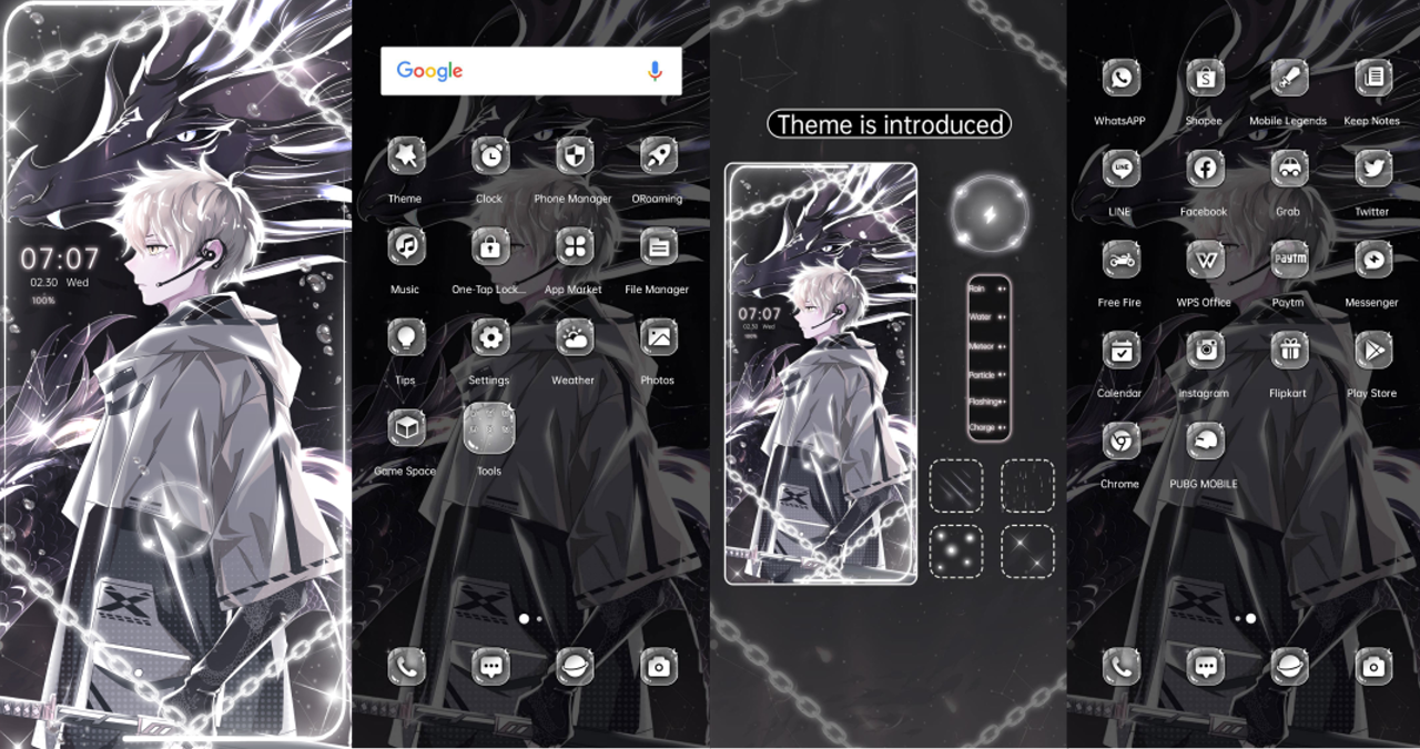 preview Theme Boy Dragon Anime for Oppo & realme