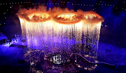 London Olympic Games 2012. David Beckham brings the Olympic Flame to the . (london olympic games opening ceremony olympic rings )