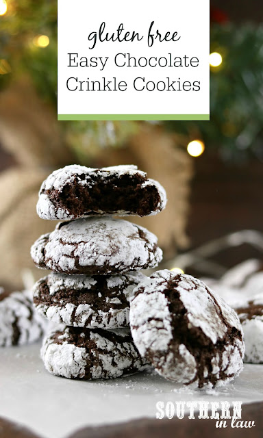 Gluten Free Easy Chocolate Crinkle Cookies Recipe - the best christmas cookies recipe, gluten free, nut free, christmas cookie swap recipes