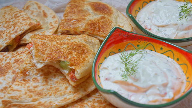 Quesadillas with Greek Feta & Sausage