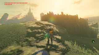 at Crenel Hills with Hyrule Castle in the distance