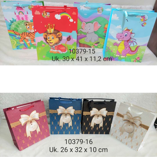 Paper Bag Motif Hewan Lucu & Pita (10379-15, 10379-16, 10379-17)