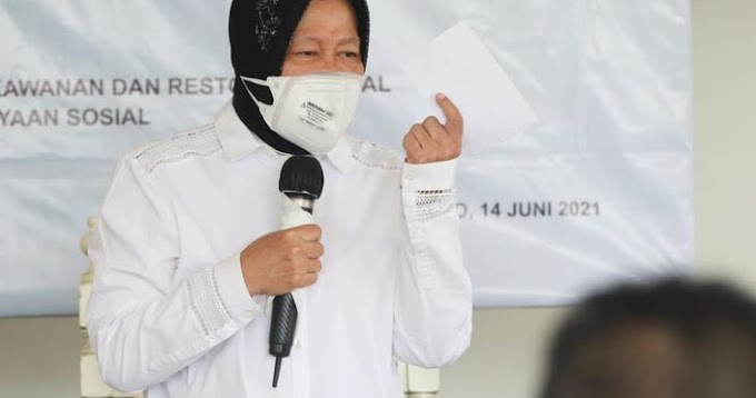 Risma Buka Suara Soal Setop Bansos Tunai PPKM Rp. 300 Ribu