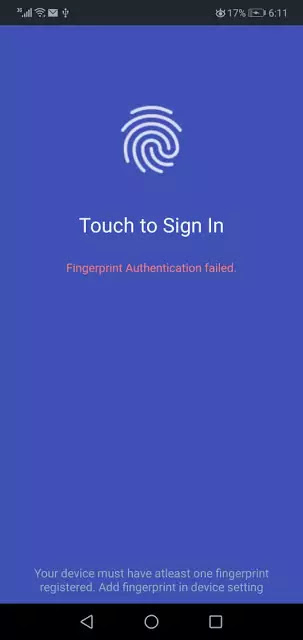 fingerprint verification or authentication in android studio
