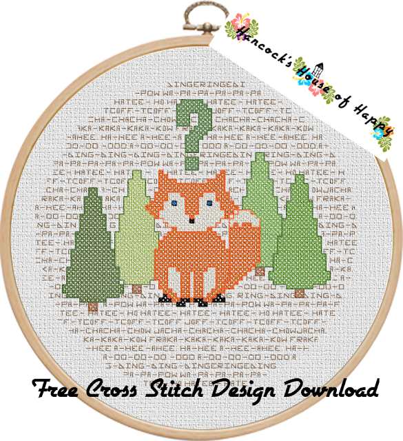 What the Fox? Woodland Fox Free Cross Stitch Design to Download