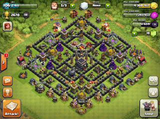 Kumpulan Base Farming TH9 Clash Of Clans Terbaru 2016 