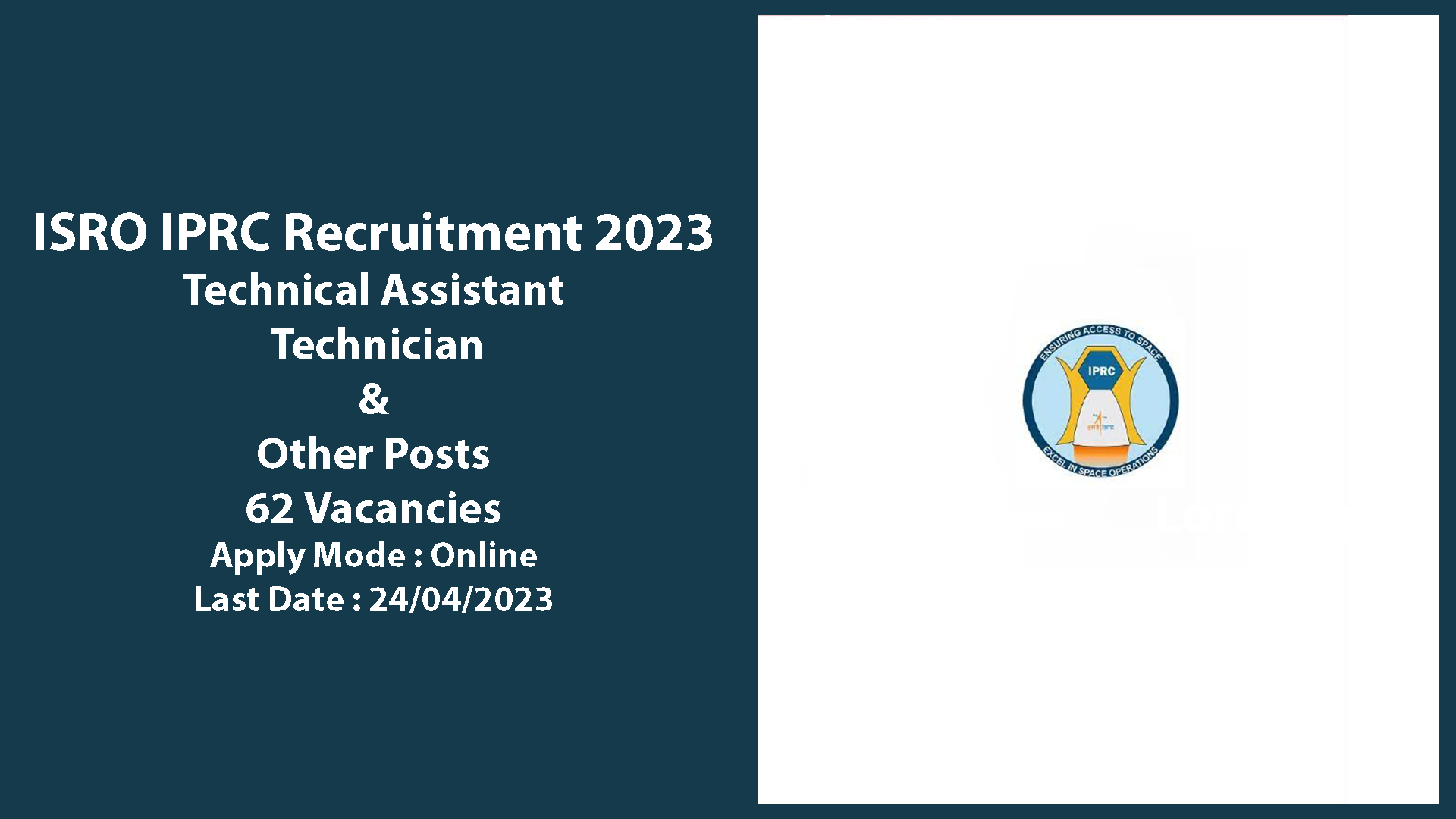 isro-iprc-recruitment-2023 apply now,ISRO IPRC റിക്രൂട്ട്‌മെന്റ് 2023 വിവിധ തസ്തികകളിലേക്ക് വിജ്ഞാപനം,