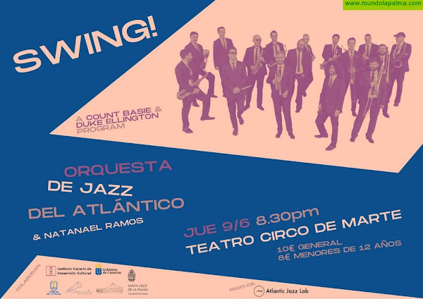 El Teatro Circo de Marte acoge hoy jueves el concierto ‘Swing’ ofrecido por la Orquesta de Jazz del Atlántico