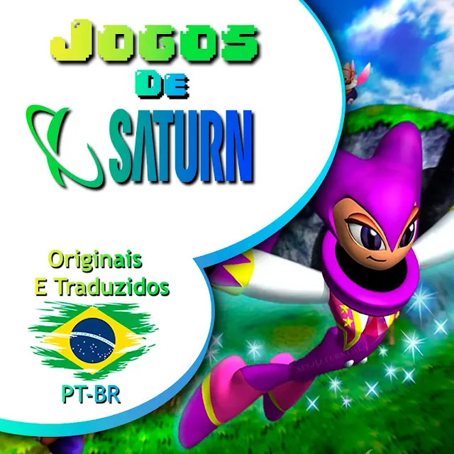 Uma capa que indica que a pagina contém vários jogos de Sega Saturn para downloads