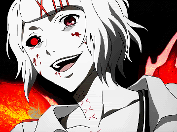 Half red half black hair anime boy 780731
