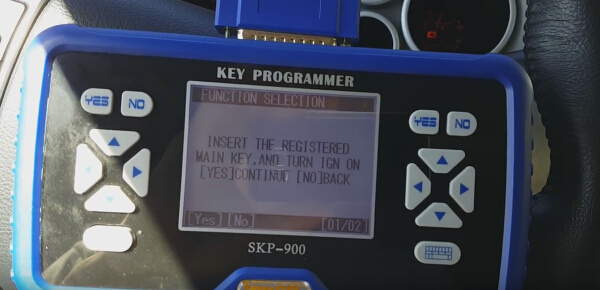 insert the registered key