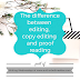 Writing Wednesdays: The difference between editing, copy editing and proof reading