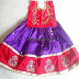 Purple Orange Silk Lehenga