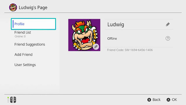 Nintendo Switch purple Bowser profile avatar