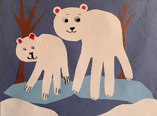 Mom & Me Hand Print Polar Bear Craft