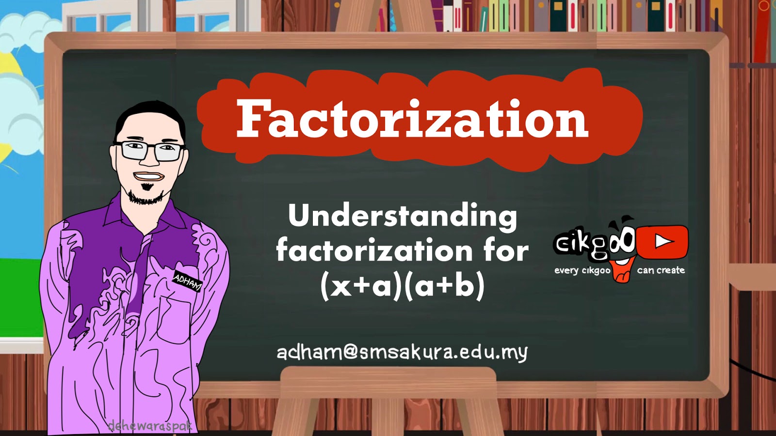 Jom belajar pemfaktoran kuadratik bentuk (x + a)(x + b)
