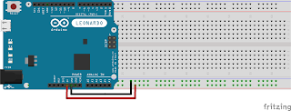 Leonardo op breadboard