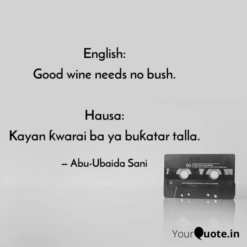 Abu-Ubaida Sani (English-Hausa Proverbs)