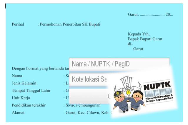 Contoh SK Bupati Untuk NUPTK yang Benar  Akses GURU