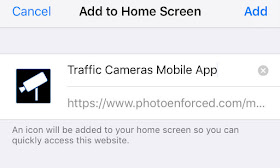 Add Traffic Cameras Mobile App to Home Screen