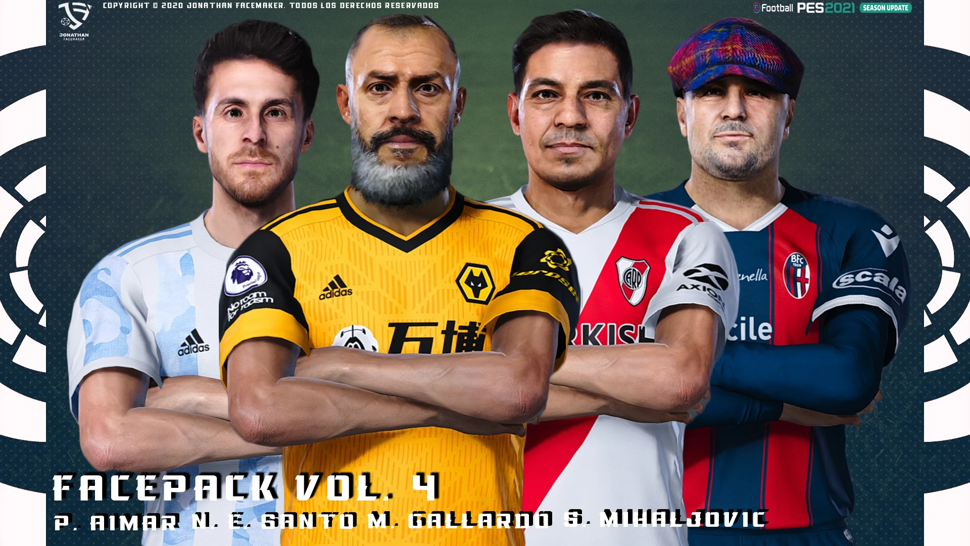 PES 2021 Facepack Vol. 4 by Jonathan Facemaker