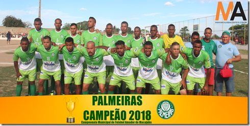 Palmeiras vence Engenho e se consagra Campeão do Campeonato Municipal de Macajuba 2018