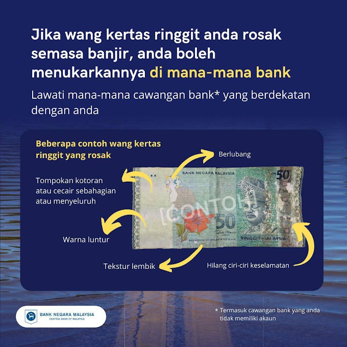 Apa Perlu Buat Jika Wang Kertas Rosak Akibat Banjir?