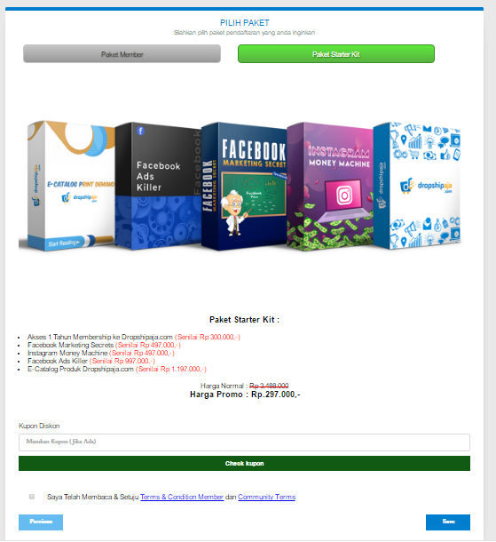 Cara Mendaftar di Dropshipaja.com Mudah