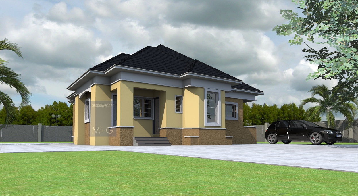  Contemporary  Nigerian Residential Architecture 3 bedroom 