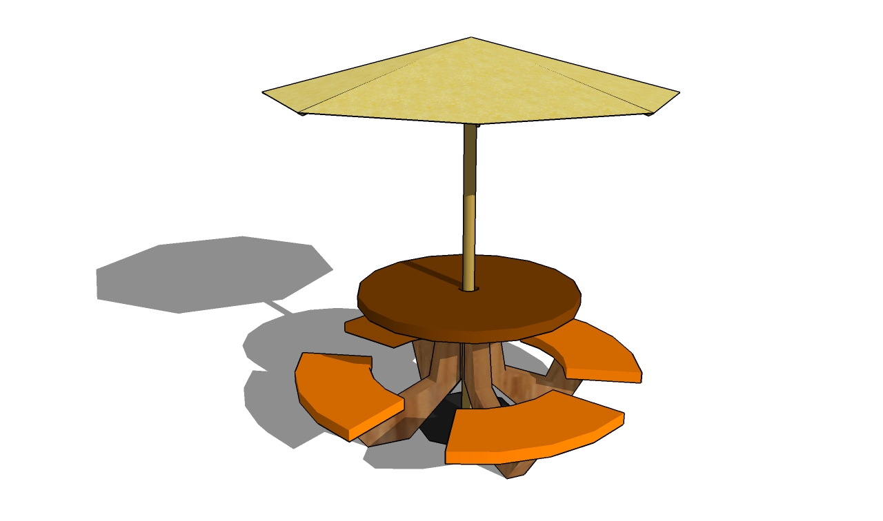 round picnic table plans free