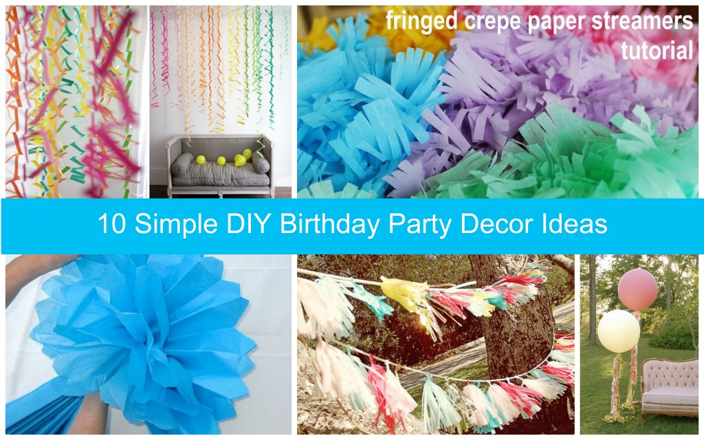 Someday Crafts Simple  DIY Party  Decor Ideas 