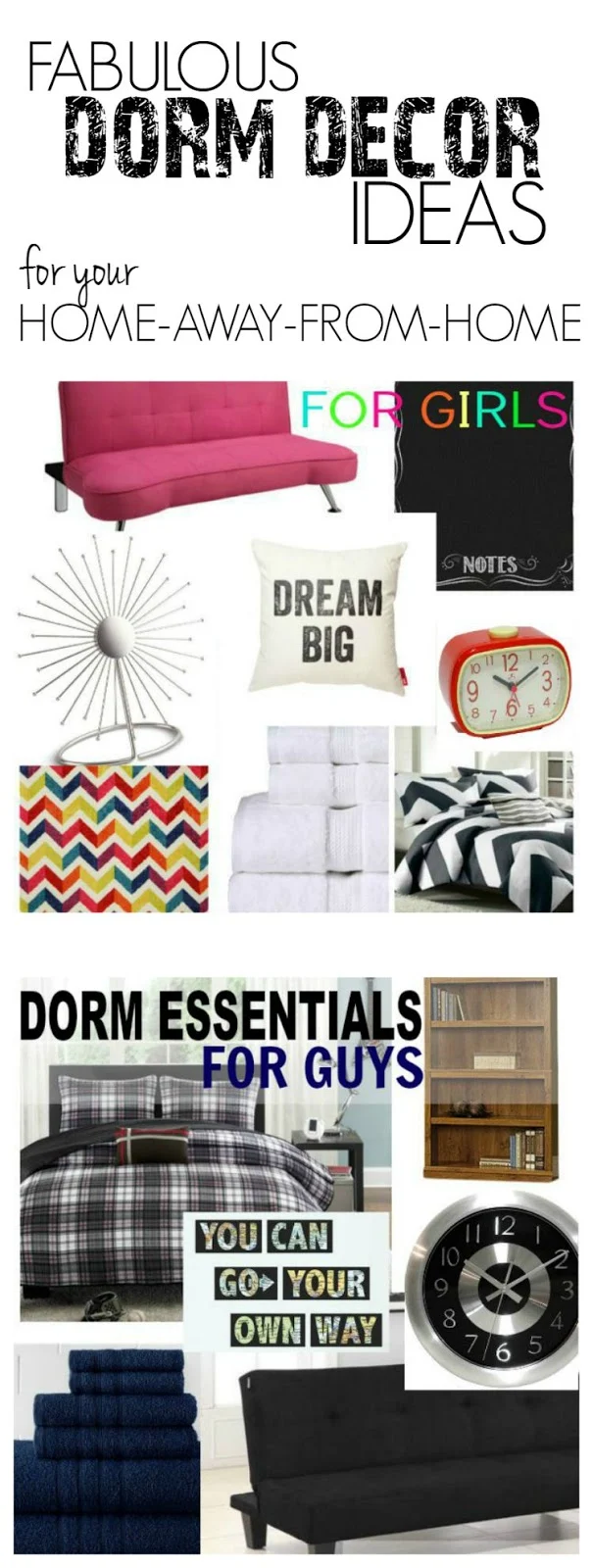 Inspiration and ideas for back to school College living in the dorm!