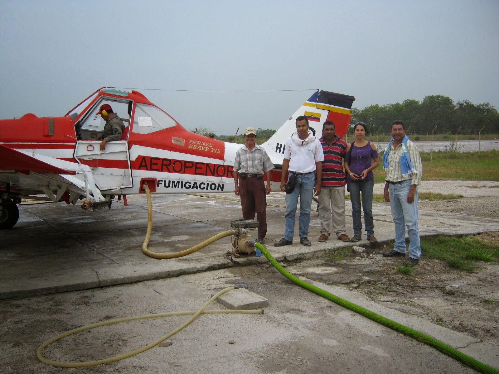 Fumigación aerea con micro-organismos