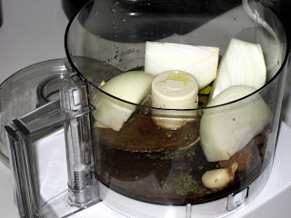 Paste ingredients in the food processor