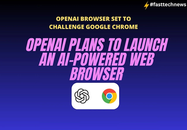 OpenAI and ChatGPT logos combined with a web browser window and Google Chrome icon, representing competition between OpenAI’s new AI browser and Chrome.