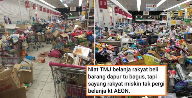 Menyedihkan! Lihat Apa Berlaku di Aeon Tebrau Selepas TMJ Belanja Rakyat